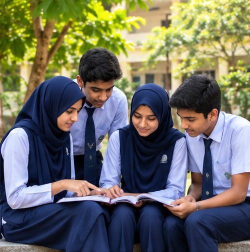 Students learning together